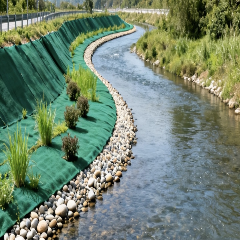 Ecological Restoration Vegetation Mat Base for River Restoration